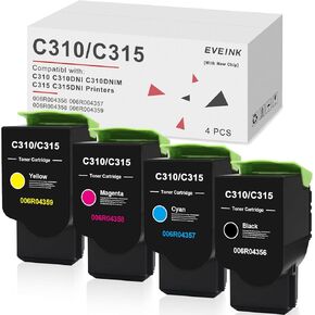C310 C315 High Capacity Toner Cartridge Compatible for Xerox 006R004356 006R004357 006R004358 006R004359 Toner Replacement for Xerox C310 C310DNI C315 C315DNI Color Printer