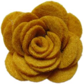 YYCRAFT Pack of 20PCS Felt Flower Rose 1.5" 4D Applique/Bow-Mix
