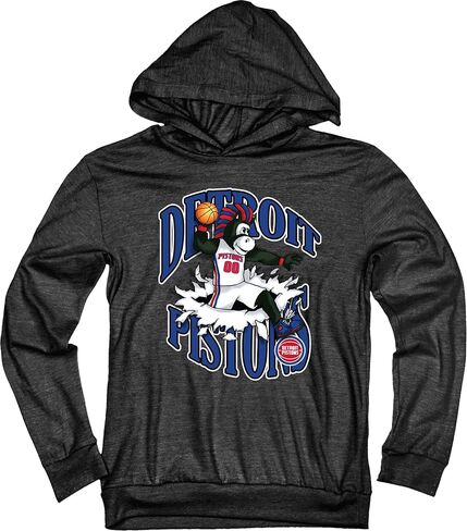 Blue 84 Unisex Kid's NBA Officially Licensed Youth Tri-Blend Hooded Long Sleeve T-Shirt Slam Mascot Black in Saudi Arabia