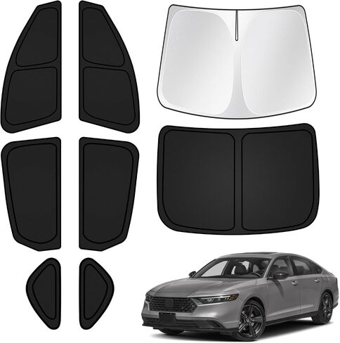 T TGBROS Window Sunshade مخصص مناسب لـ 2021-2023 2024 Nissan Rogue Accessories الزجاج الأمامي الخلفي للنافذة الجانبية مجموعة كاملة من ظلال الشمس للسيارة كتل الأشعة فوق البنفسجية تحافظ على برودة سيارتك وقابلة للطي 8 قطع in Saudi Arabia