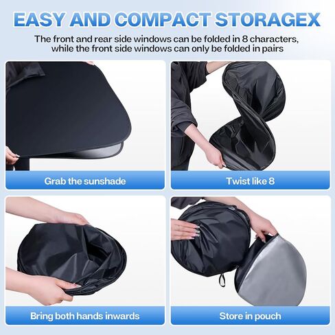 T TGBROS Window Sunshade مخصص مناسب لـ 2021-2023 2024 Nissan Rogue Accessories الزجاج الأمامي الخلفي للنافذة الجانبية مجموعة كاملة من ظلال الشمس للسيارة كتل الأشعة فوق البنفسجية تحافظ على برودة سيارتك وقابلة للطي 8 قطع in Saudi Arabia