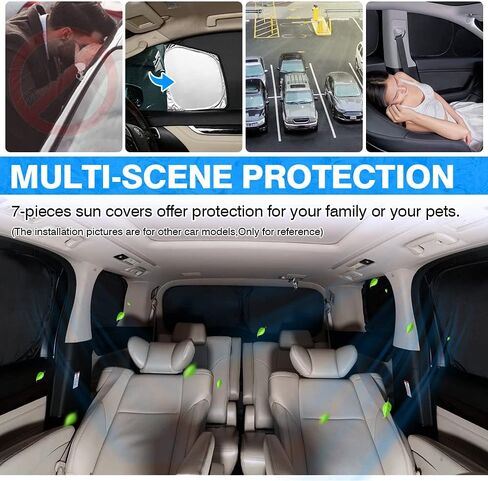 T TGBROS Window Sunshade مخصص مناسب لـ 2021-2023 2024 Nissan Rogue Accessories الزجاج الأمامي الخلفي للنافذة الجانبية مجموعة كاملة من ظلال الشمس للسيارة كتل الأشعة فوق البنفسجية تحافظ على برودة سيارتك وقابلة للطي 8 قطع in Kuwait