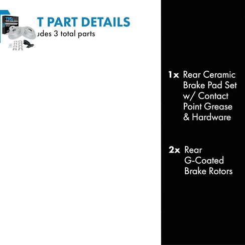 TRQ Rear Ceramic Brake Pads & Rotors Kit Compatible with 2010-2017 Volvo XC60 in Saudi Arabia