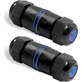 موصل VCELINK مقاوم للماء RJ45 محمي، وصلة إيثرنت Cat6/Cat5E/Cat5 IP67، موسع كابل شبكة إيثرنت محلية خارجية أنثى إلى محول أنثى 5 عبوات