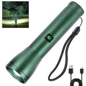 Solar Rechargeable Spotlight, 3,000,000 Lumens Led Spot Lights Outdoor Handheld Super Bright Long Range Flashlight with 6 Modes, 3 Colored Filters, Tripod, USB C, IPX6 Waterproof for Fishing Boating