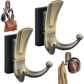 ULIBERMAGNET Magnetic Coat Hooks,Heavy Duty Magnets Hook for Metal,Door,Cruise Cabinet,Refrigerator, Locker,Neodymium Magnet Hook for Towel,Coat,Bag,Umbrella