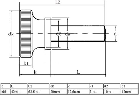 uxcell M8x20mm Flat Knurled Head Fully Threaded Thumb Screws Bolts Fastener 2pcs in Saudi Arabia