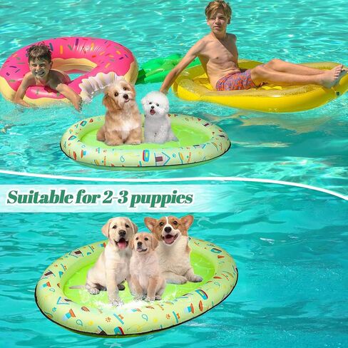 عوامة سباحة للكلاب قابلة للنفخ، بساط عائم للسباحة مقاس 55 × 38 بوصة للكلاب الصغيرة والمتوسطة والكبيرة - يصل وزنها إلى 90 رطلاً in Kuwait