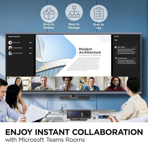 ViewSonic UMB202 4K Video Conference Camera with 120° Wide-Angle Lens, 5X Zoom, Speakers, and Beamforming 6-Microphone Array Certified for Microsoft Teams Rooms in Saudi Arabia