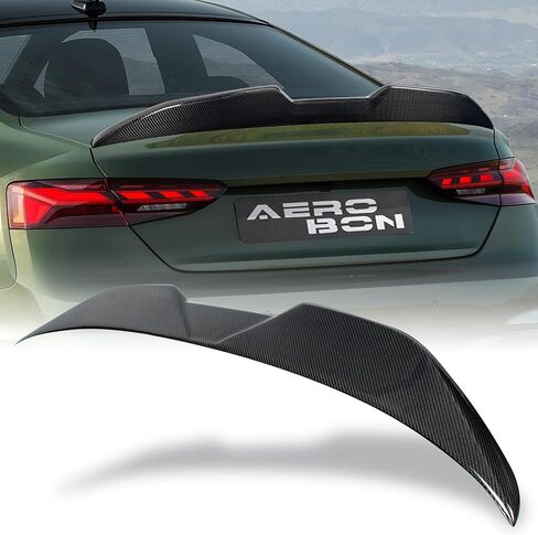 AeroBon Real Carbon Fiber Trunk Spoiler متوافق مع 2017-2023 Audi A5 S5 RS5 Spoiler 4-Door Sportback (نمط MV) in Saudi Arabia