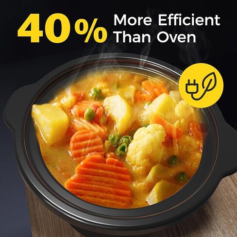 Sunvivi Dual Slow Cooker, Buffet Server & Warmer with 2 Removable Ceramic Pots, 3 Adjustable Temp Settings & 2 Visible Glass Lids, Stainless Steel, 2.5 QT Silver in Kuwait