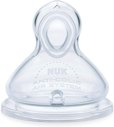 NUK Smooth Flow Pro Anti Colic Baby Bottle Replacement Nipples, 2-Pack in Saudi Arabia