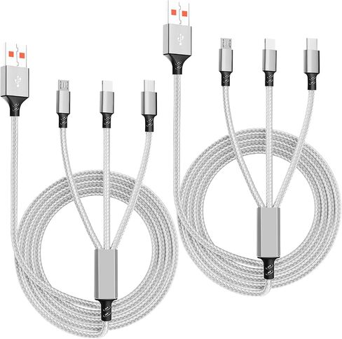 UCEC Micro USB Cable, Dual Micro USB Charging Cable USB to Micro USB Splitter Adapter Android Charger Cord Data Transfer for PS4 Fire Tablet Samsung Galaxy S7 Edge S6 S5 Note LG HTC Moto MP3, 2 Pack in Saudi Arabia