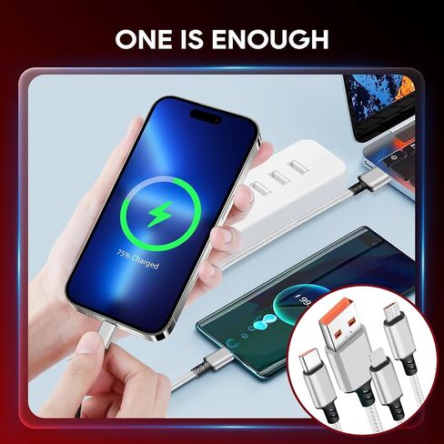 UCEC Micro USB Cable, Dual Micro USB Charging Cable USB to Micro USB Splitter Adapter Android Charger Cord Data Transfer for PS4 Fire Tablet Samsung Galaxy S7 Edge S6 S5 Note LG HTC Moto MP3, 2 Pack in Saudi Arabia