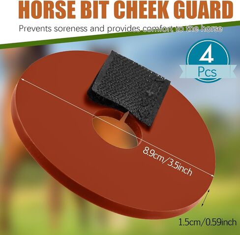 Sumind 4 Pcs Rubber Bit Guards for Horses Black Bit Cheek Guards with Hook and Loop Fastener Soft Flexible Horse Bits Guard for Protecting Horse Mouth and Lips from Chafing and Pinching in Saudi Arabia