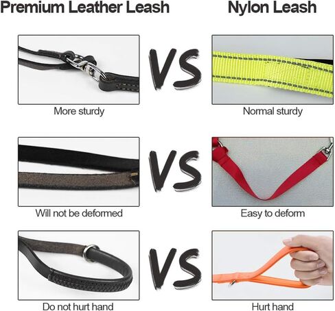 Leather Dog Leash, Genuine Leather Leash for 2 Dogs Heavy Duty Durable Stylish Double Dog Leash for Pet Walking and Training for Large Medium Small Dog Black 47x0.8 inch (Brown) in Saudi Arabia