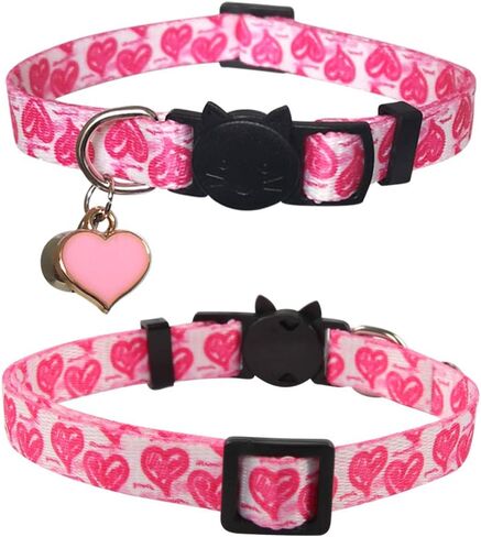 3 Pack Cat Collar with Bell Pendant Breakaway Adjustable Accessory for Cats Kitten Kitty in Kuwait