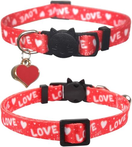 3 Pack Cat Collar with Bell Pendant Breakaway Adjustable Accessory for Cats Kitten Kitty in Kuwait