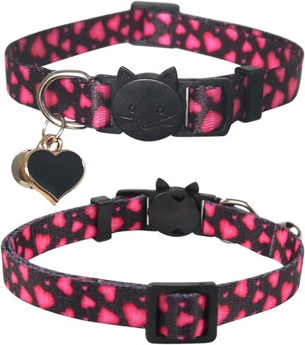 3 Pack Cat Collar with Bell Pendant Breakaway Adjustable Accessory for Cats Kitten Kitty in Kuwait