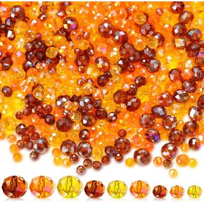 Kigeli 1350 Pcs Christmas Beads Christmas Crystal Beads for Jewelry Making AB Beads Bulk Faceted Glass Gemstone Beads for DIY Christmas Necklace Bracelet Earring (Red, Green, White, 4/6/8 mm)