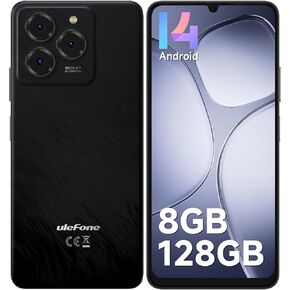 Ulefone Note 20 Pro Unlocked Phones, 6.75 inch 90Hz, Octa Core 8GB+256GB/1TB Expansion Android 14, 50MP Triple Camera, 6000mAh(18W), 4G Dual SIM Smartphone, Fingerprint/Face ID, Widevine L1, Black