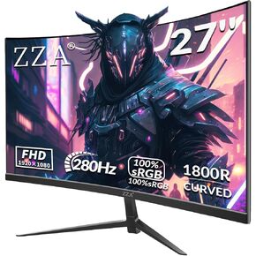 ZZA Gaming Monitor 32" QHD (2560 x 1440) Display, 165Hz Refresh Rate, 1ms, HDR 10, sRGB 95% Color Gamut, FreeSync Premium, VESA Mountable,Angle Adjust,DisplayPort 1.4, HDMI2.0