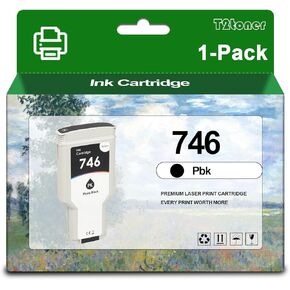 746 Photo Black 300-ml Ink Cartridges(P2V82A) Compatible Ink Cartridge Replacement for 746 Z6 & Z9+ Large Format Plotter Printer (1-Pack)