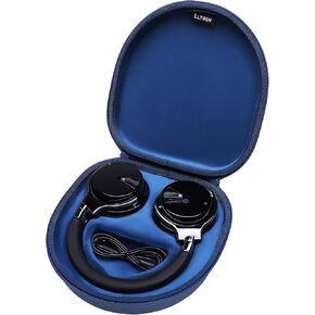 LTGEM Case Compatible with Silensys E7 / MOVSSOU E7 Active Noise Cancelling Bluetooth Headphones, Black+Grey
