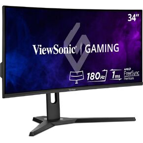 ViewSonic OMNI VX3418-2KPC 34 Inch Ultrawide Curved 1440p 1ms 144Hz Gaming Monitor with Adaptive Sync, Eye Care, HDMI and Display Port, Black