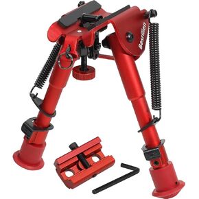 Besrilien Red Rifle Bipod with Picatinny Adapter Bipod for Rifle 6-9 Inches Rifle Bipod, Red