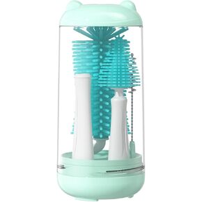 Electric Bottle Brush Set with Baby Bottle Brush 4-Piece,Bottle Brush2,Nipple Brush,Straw Brush and Extension Handle,USB Rechargeable,Waterproof IP65 -Green