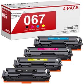 067 Toner Cartridge Compatible for Canon 067 Toner Cartridge Set for Canon 067 067H Toner Work with Canon ImageCLASS MF654Cdw LBP632Cdw MF656Cdw MF653Cdw LBP633Cdw Printer, 4 Packs of 067 Toner