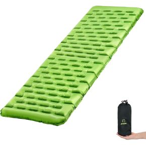 ATEPA Insulated Sleeping Pad 6 R-Value Ultralight Backpacking Sleeping Pad for Hiking Camping (1.3lbs) inflatable sleeping pad for adults, Compact Thick Camping Mattress pad