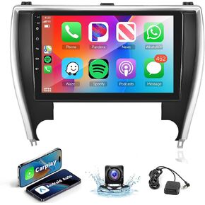 2G+64G Carplay Car Stereo Radio for Toyota Camry 2015 2016 2017, Rimoody Android 13 10'' HD Touchscreen GPS WiFi Andorid auto Mirror Link Bluetooth FM/RDS EQ SWC Split Screen Backup Camera