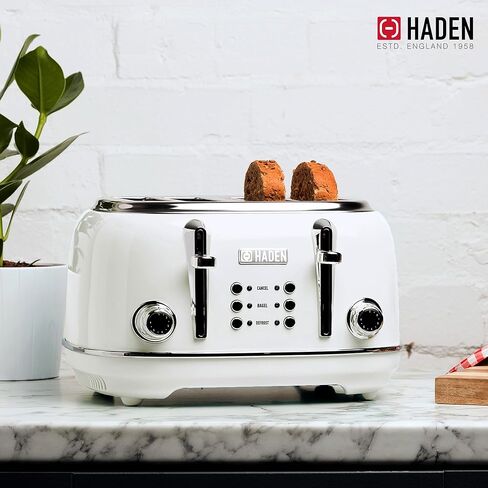 Haden Heritage 4 Slice Wide Slot Toaster with Heritage 12 Cup Programmable Home Coffee Maker for Kitchen, Home, and Small Appliances in Kuwait