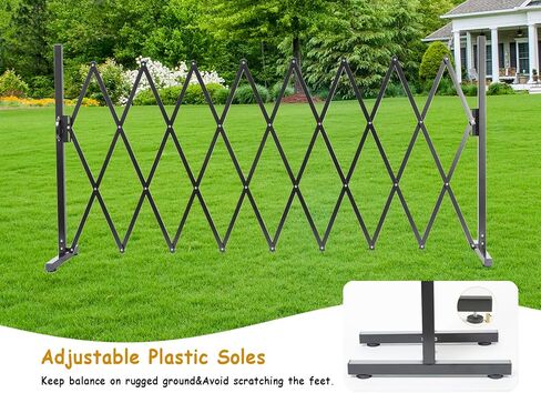 KENNISI Metal Expandable Dog Gate, 9Feet, Versatile Accordion Safety Barrier Gate, Portable Retractable Barricade Gate, Free Standing Adjustable Pet Fence Gate, Indoor and Outdoor in Kuwait