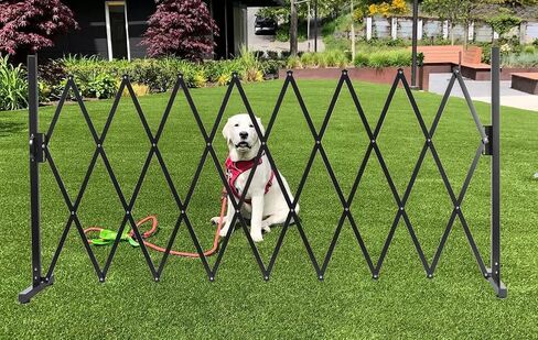 KENNISI Metal Expandable Dog Gate, 9Feet, Versatile Accordion Safety Barrier Gate, Portable Retractable Barricade Gate, Free Standing Adjustable Pet Fence Gate, Indoor and Outdoor in Kuwait