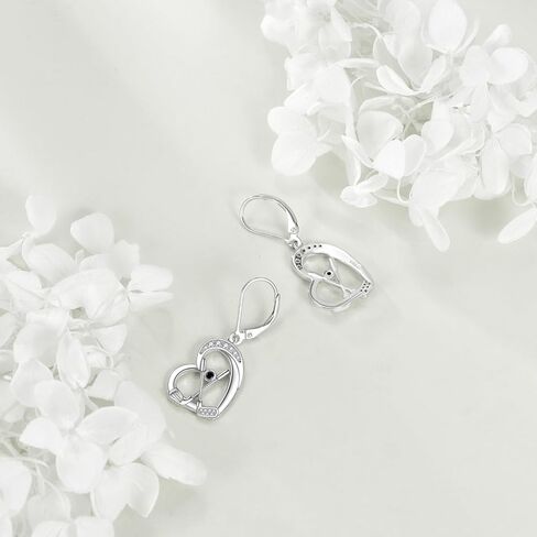 أقراط راقصة الباليه للنساء من الفضة الإسترلينية الراقصة ليفرباك أقراط متدلية مجوهرات رقص الباليه للبنات هدايا in Kuwait