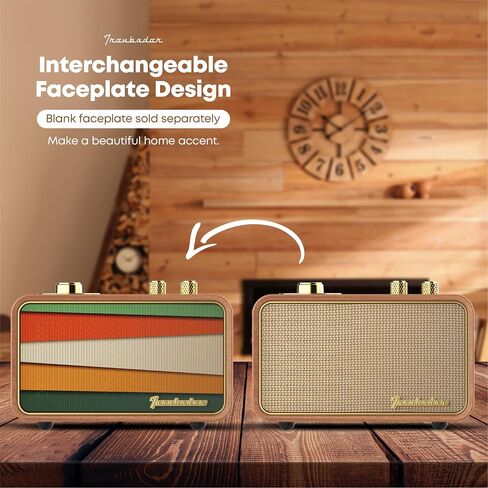 Bluetooth Speaker Vintage Retro Bluetooth Speaker Portable Bluetooth Speaker Small Wireless Bluetooth Speaker Old Retro Bluetooth Speaker Classic Wooden Speaker For Home Office Desk(Retro Dark Wood) in Kuwait