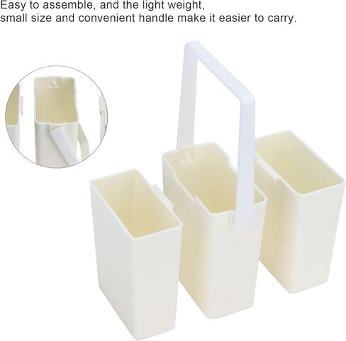 Paint Brush Washing Bucket, Portable Triple Detachable Watercolor Art Paint Pen Container, Multi-Functional Brush Cleaning Bucket with Handle in Kuwait