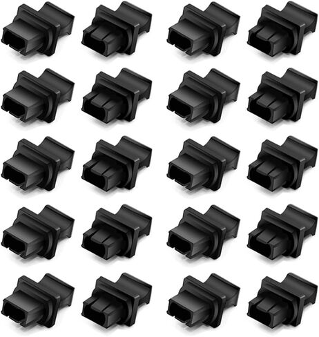 غطاء غطاء غبار SFP، مناسب لـ Simplex SC BIDI، غطاء منفذ وحدة بصرية SFP SC، سيليكون أسود 50/عبوة in Kuwait