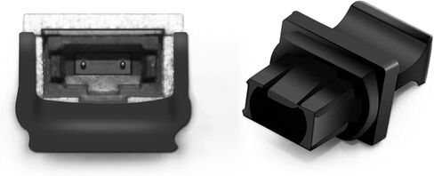 غطاء غطاء غبار SFP، مناسب لـ Simplex SC BIDI، غطاء منفذ وحدة بصرية SFP SC، سيليكون أسود 50/عبوة in Kuwait