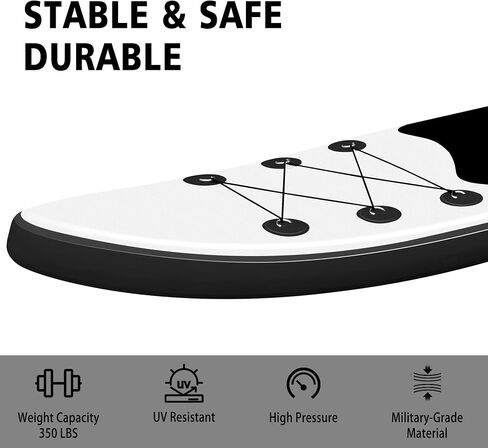 SUDOO Inflatable Stand Up Paddle Board. 10'x30 x6 Stand-Up Paddleboards. Ultra-Light SUP Board for Adult & Youth. Paddle Boards incl Paddle/Pump/Backpack/Leash/3 Fins/Non-Slip Deckpad/Repair Kit in Saudi Arabia