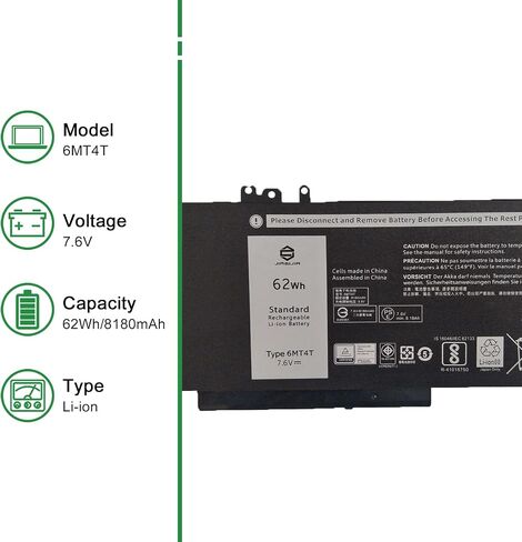 RCVVT Laptop Battery Replacement for Dell Precision 7670 7680 7770 7780 Series Notebook T6PFX 451-BCYH 0X26RT X26RT 0NWDC0 NWDC0 Black 11.55V 83Wh 6827mAh in Saudi Arabia