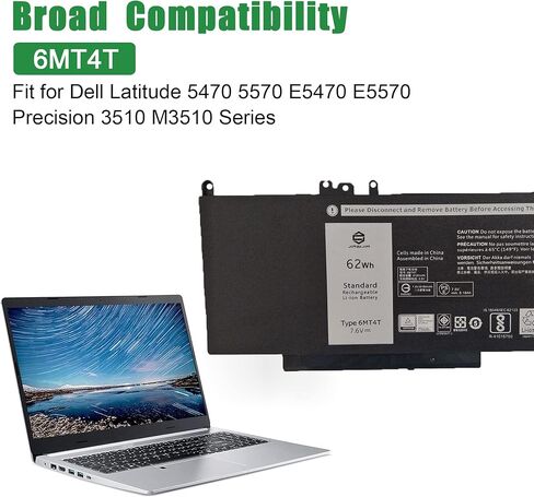 RCVVT Laptop Battery Replacement for Dell Precision 7670 7680 7770 7780 Series Notebook T6PFX 451-BCYH 0X26RT X26RT 0NWDC0 NWDC0 Black 11.55V 83Wh 6827mAh in Saudi Arabia