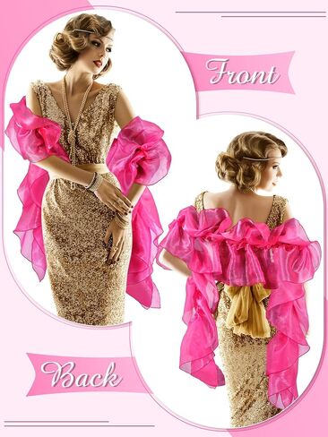 Geyoga Chandelle Boa Vintage Boa Organza Boa 100g 6.5ft Flapper Accessories for Women Dancing Wedding Party Decoration Halloween Costume in Saudi Arabia