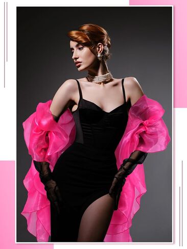 Geyoga Chandelle Boa Vintage Boa Organza Boa 100g 6.5ft Flapper Accessories for Women Dancing Wedding Party Decoration Halloween Costume in Saudi Arabia