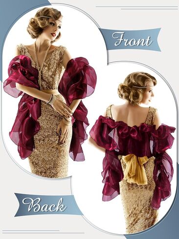Geyoga Chandelle Boa Vintage Boa Organza Boa 100g 6.5ft Flapper Accessories for Women Dancing Wedding Party Decoration Halloween Costume in Saudi Arabia