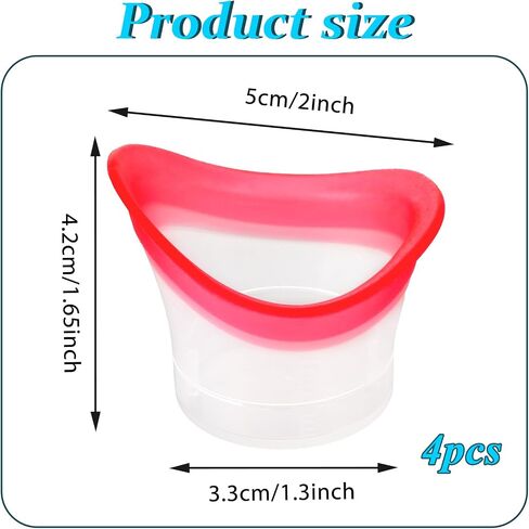4Pcs Eye Wash Cup Eye Wash Bath Kit Silicone Eye Cleaning Cup for Eye Rinse Portable Eye Care Tool Eye Cleaner with Storage Container for Quick Relief Tired Eyes Cleaning Eye Dust, Makeup Irritants in Saudi Arabia