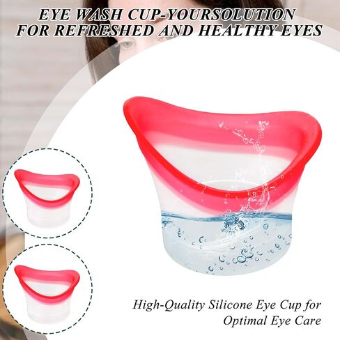 4Pcs Eye Wash Cup Eye Wash Bath Kit Silicone Eye Cleaning Cup for Eye Rinse Portable Eye Care Tool Eye Cleaner with Storage Container for Quick Relief Tired Eyes Cleaning Eye Dust, Makeup Irritants in Saudi Arabia